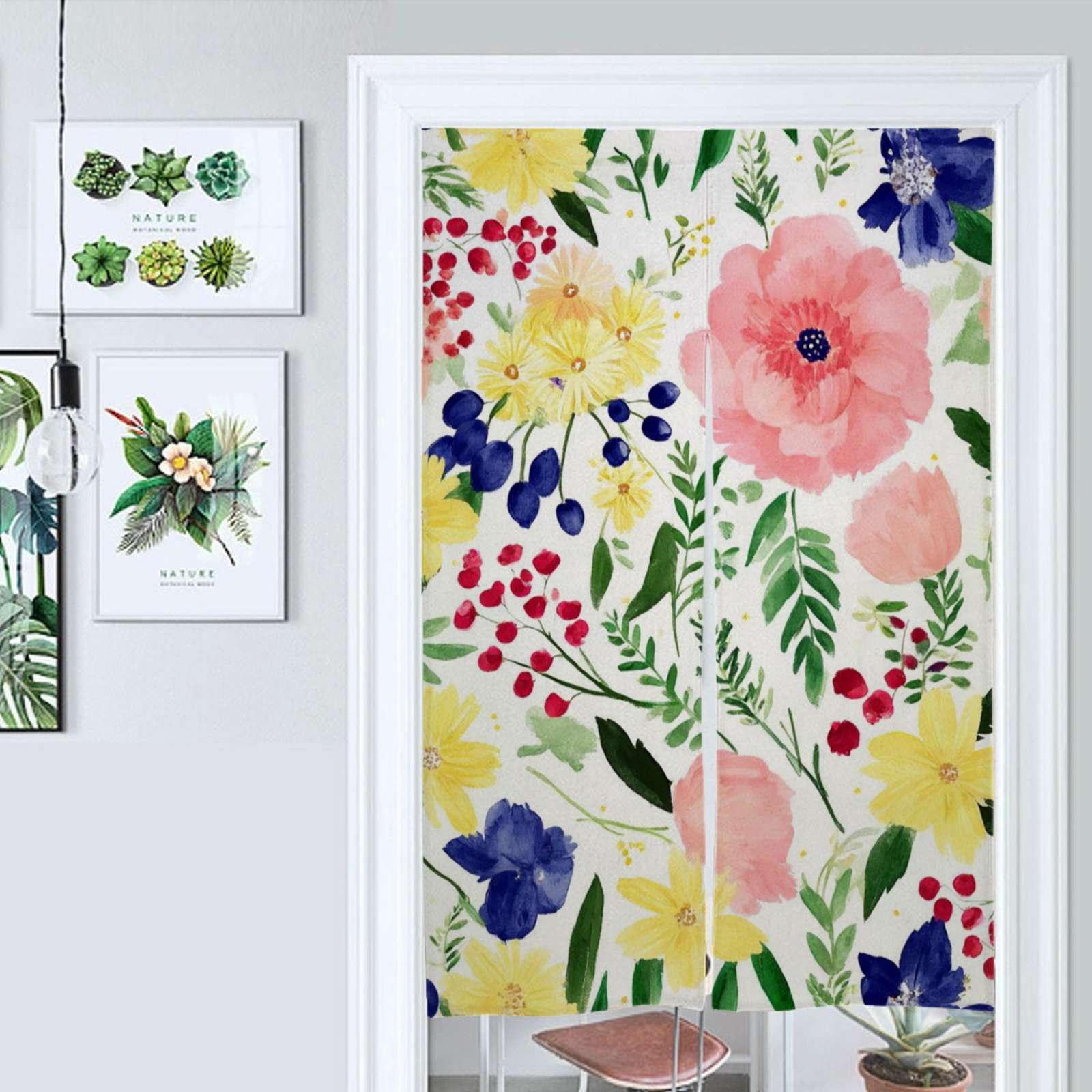 Pretty Watercolor Floral Seamless Pattern Door Curtain Nordic Living Pretty Watercolor Floral Seamless Pattern Door Curtain Nordic Living