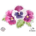 thumbnail image 1 of Pretty Watercolor Pansies - 12" Vinyl Sticker Waterproof Decal, 1 of 1