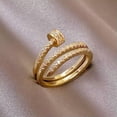 thumbnail image 1 of Pretty Wedding 18k Yellow Gold Plated Rings Cubic Zirconia Women Jewelry Sz 6-10, 1 of 6