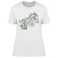 thumbnail image 1 of Pretty White Roses With Leaves T-Shirt Women -Image by Shutterstock, Female XX-Large, 1 of 2