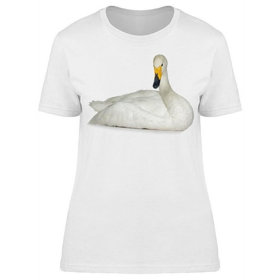 Pretty Whooper Swan Sitting T-Shirt Women -Image by Shutterstock, Female Large