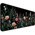thumbnail image 1 of Pretty Wildflower Gaming Desk Mat, Computer Keyboard Large Extended Flowers Mouse Pad for Office and Home, 31.5×11.8 Inches, XL, 1 of 14