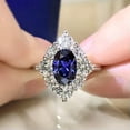 thumbnail image 1 of Pretty Women 925 Silver Rings Cubic Zircon Engagement Anniversary Gifts Sz 6-10, 1 of 9