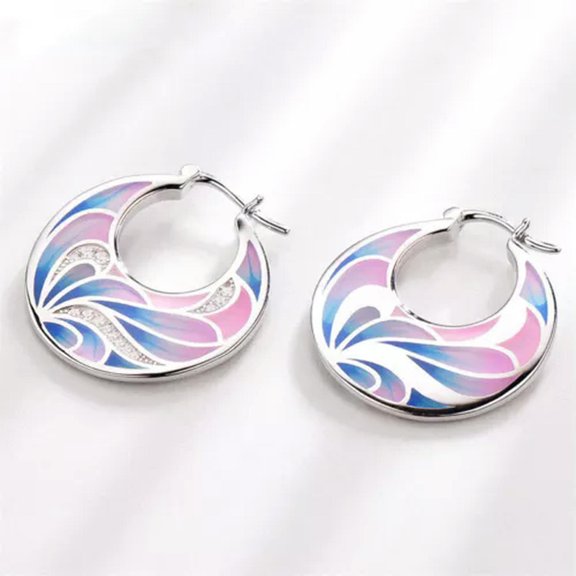 Pretty Women Wedding Gifts 925 Silver Drop Earrings Cubic Zircon Jewelry A Pair