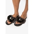 thumbnail image 1 of Pretty You London Women's Diana Diamante Toe Post Slipper in Smoke, 1 of 5