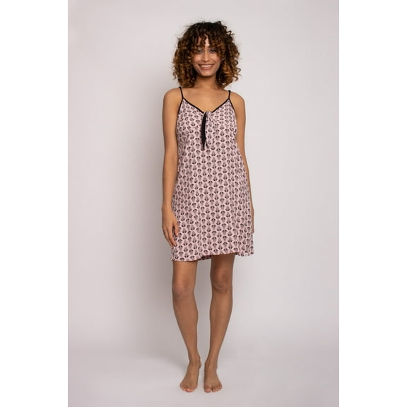 Pretty You London Women's EcoVero Chemise Nightdress in Pink