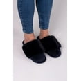 thumbnail image 1 of Pretty You London Women's Danni Fluffy Cuff Mule Slipper in Navy, 1 of 6