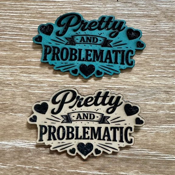 Pretty and Problematic Leather Iron-On Patch