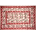 thumbnail image 1 of Pretty in Pink Block Print Cotton Tablecloth 90" x 60" Pink, 1 of 2