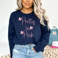 thumbnail image 1 of Pretty in Pink Feminine Coquette Sweatshirt with Bows, 1 of 5