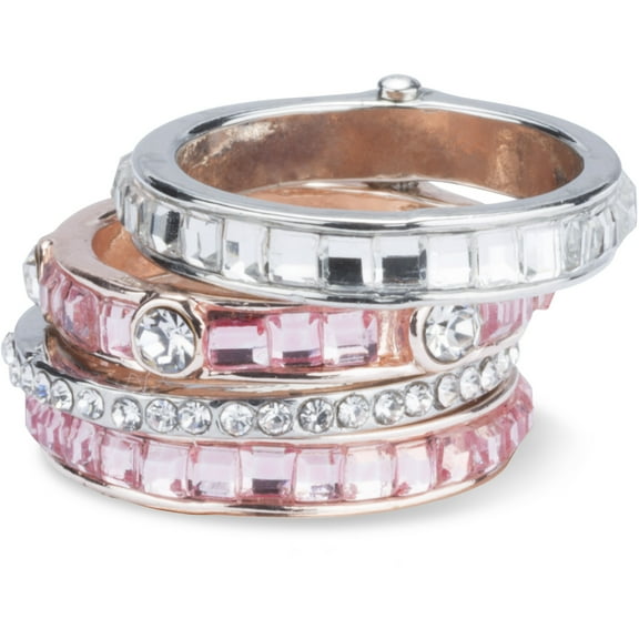 Pretty in Pink Four Stacked Rings