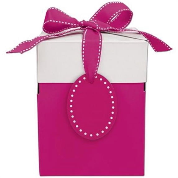 Pretty in Pink Giftalicious 5 x 5 x 6 in. Pop-Up Box, Pink