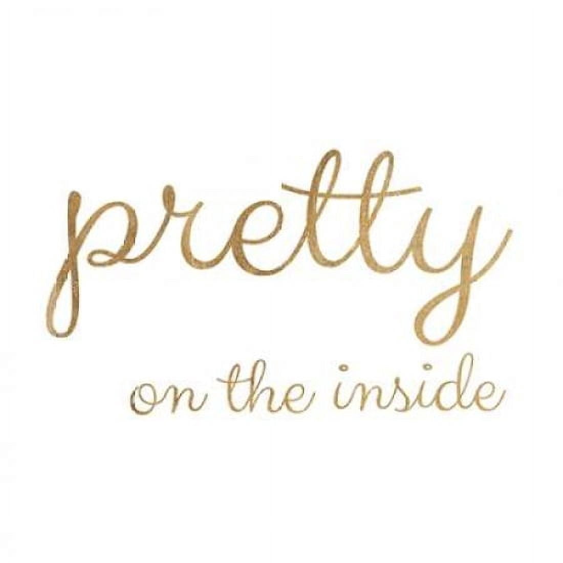 Pretty on the Inside White Canvas Art - Miyo Amori (24 x 24)