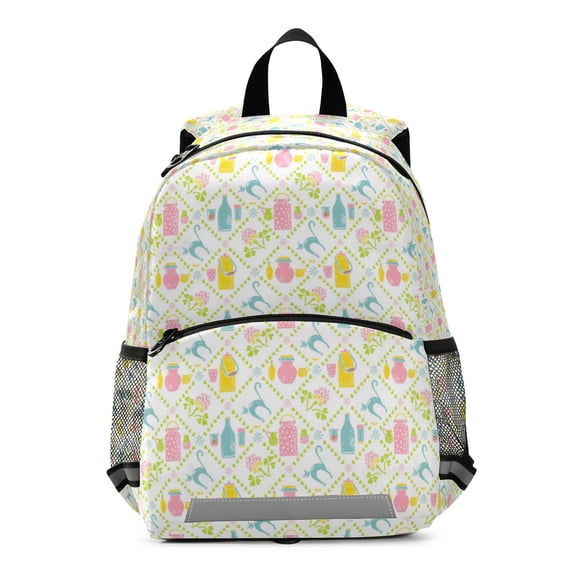 Pretty pastel summer pattern Student Laptop Backpack For Middle Teen Bookbag Travel Daypack