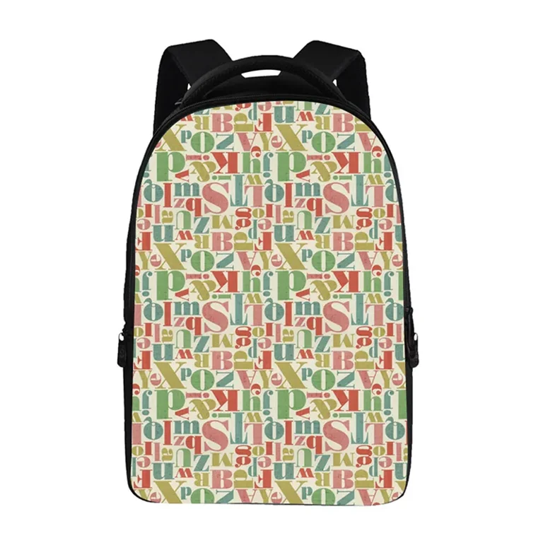 Pretty rules pattern Backpacks For Teens Computer Bag Fashion School Bags For Primary Schoolbags Fashion Backpack Best Book Bag