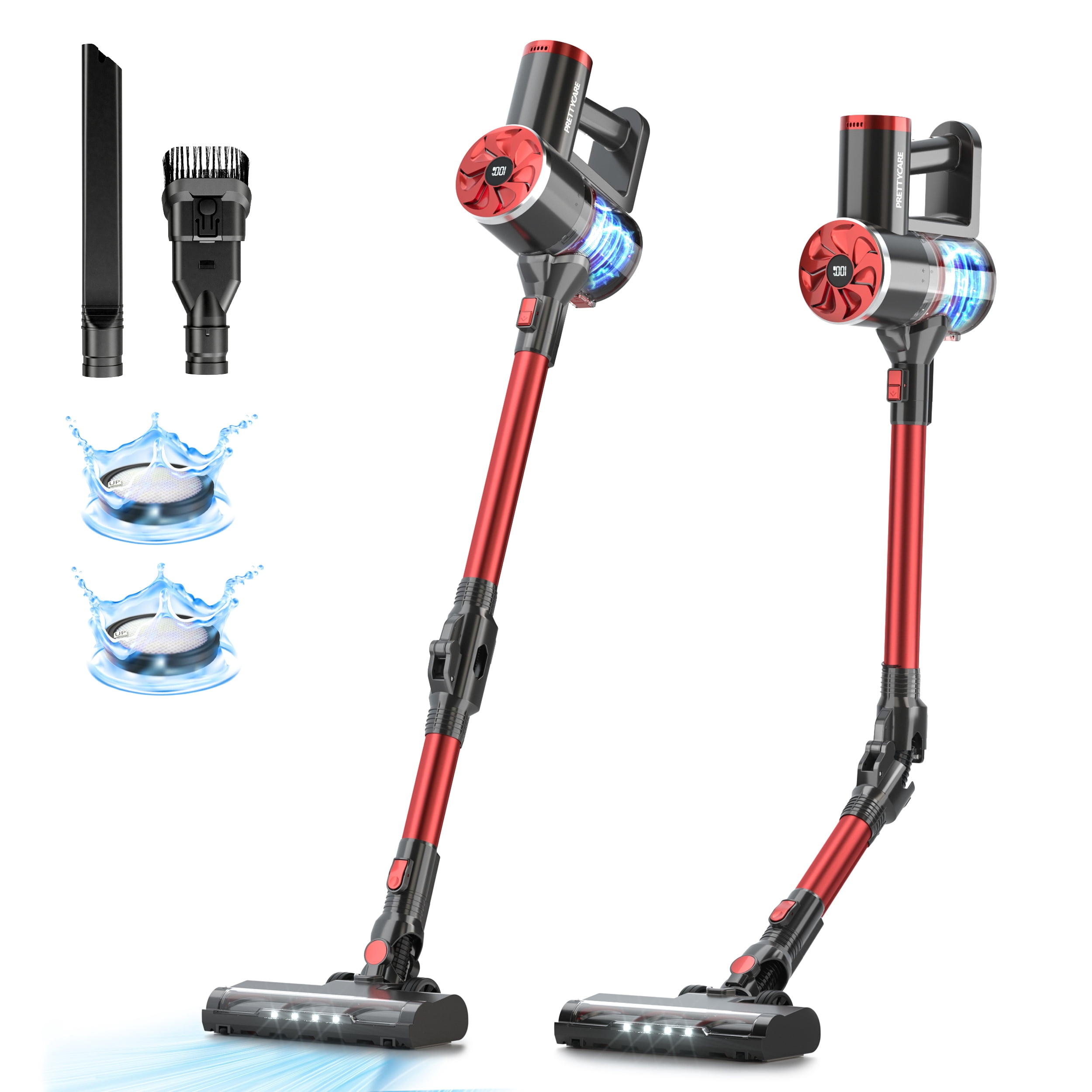 PRETTYCARE スティッククリーナー PrettyCare Cordless Stick Vacuum Cleaner - 160W, Lightweight