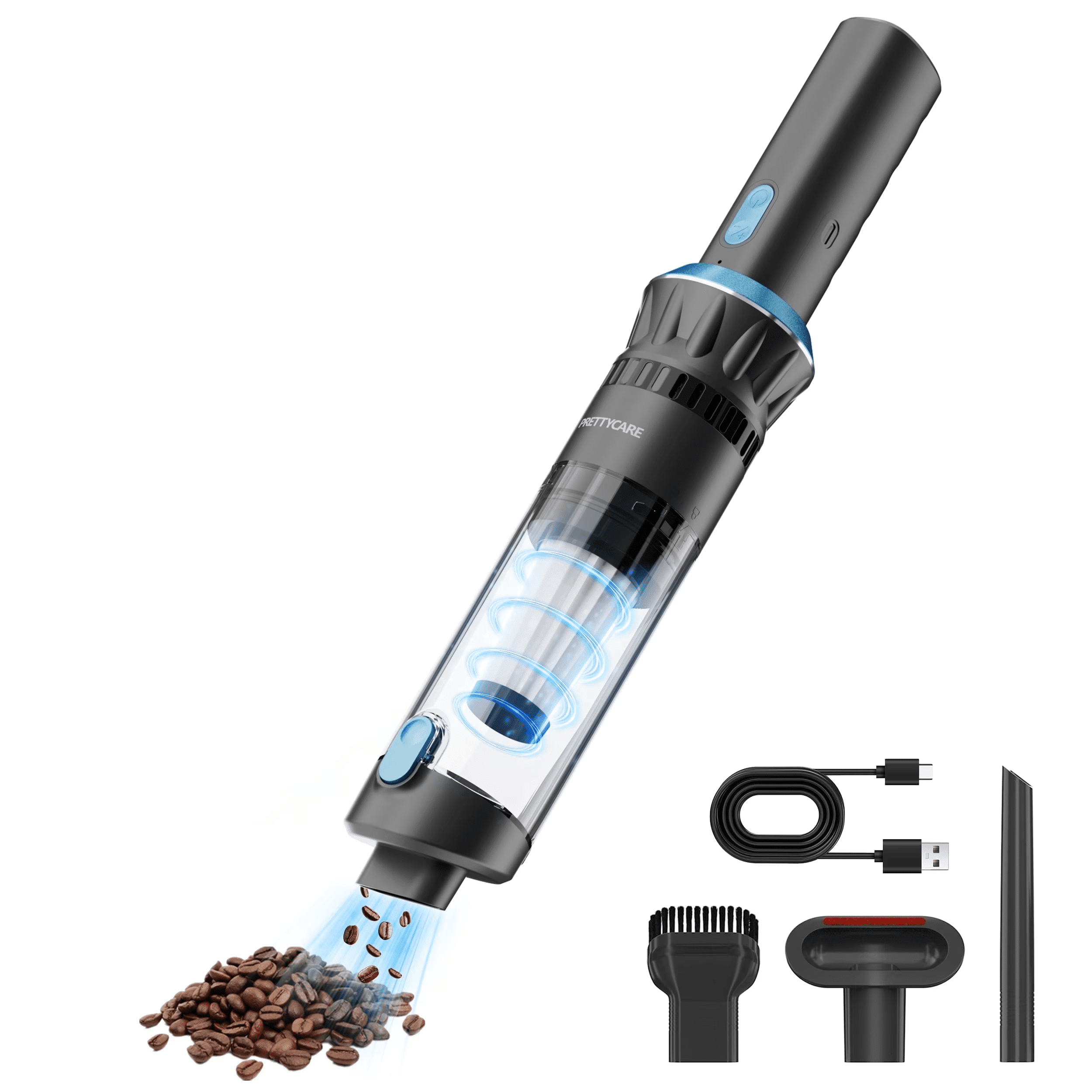 PrettyCare Cordless Handheld Vacuum Cleaner, 8500PA Suction, Wet