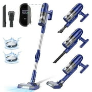 PrettyCare Cordless Vacuum Cleaner Lightweight Stick Vacuum 38kPa with 45min Runtime for Carpet Hard Floors Cleaner Pet Hair P2