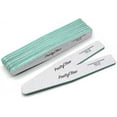 PrettyClaw 10pc Professional Nail File 180/240 Grit Zebra Diamond