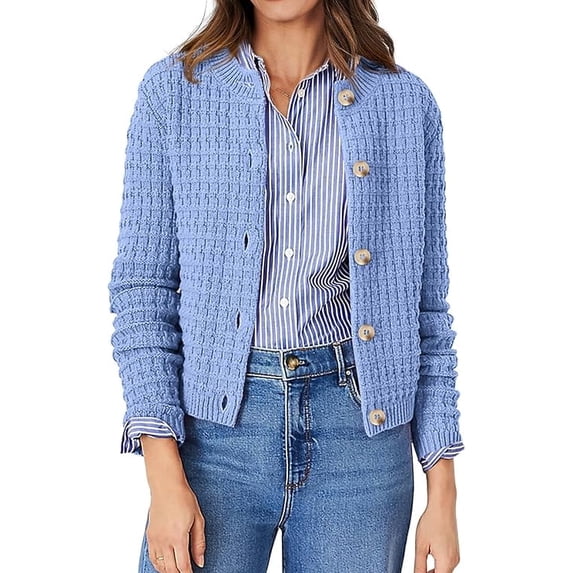 PrettyGarden Women's Cotton Knit Cardigan Sweater, Sizes S-2XL