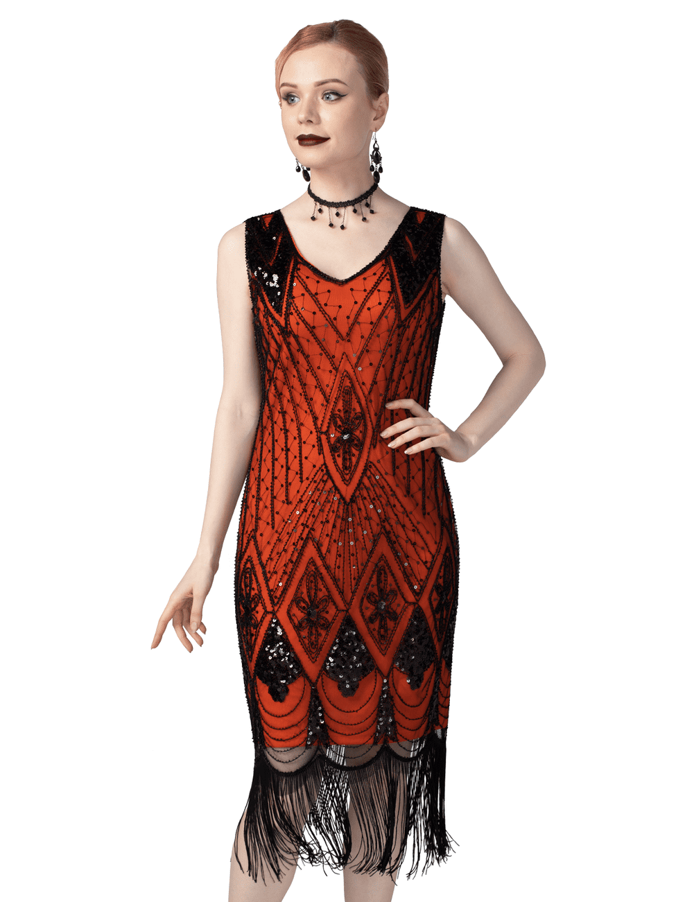 PrettyGuide Women 1920s Gatsby Cocktail Sequin Art Deco Flapper