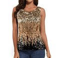 thumbnail image 1 of PrettyGuide Women Shimmer Glam Sequin Embellished Sparkle Tank Top Vest Tops M Light Gold/Gold/Black, 1 of 7