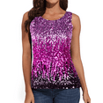 thumbnail image 1 of PrettyGuide Women Shimmer Glam Sequin Embellished Sparkle Tank Top Vest Tops Periwinkle/Fuchsia/Dark Purple, Medium, 1 of 7