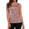 thumbnail image 1 of PrettyGuide Women Shimmer Glam Sequin Embellished Sparkle Tank Top Vest Tops Pink, X-Large, 1 of 7