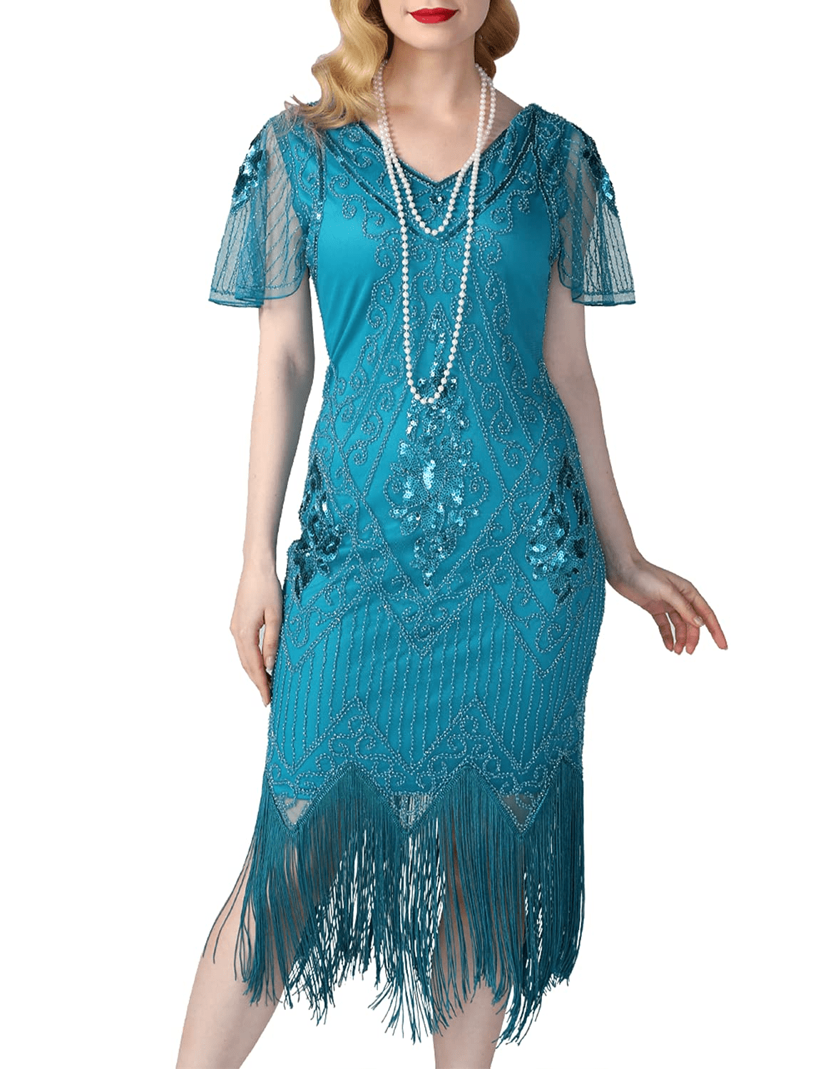 PrettyGuide Women s 1920s Dress Sequin Art Deco Flapper Dress with