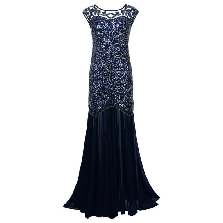 Sexy O-neck Long Sleeve Vintage Sequin Evening Dress Sexy O-neck Long Sleeve Vintage Sequin Evening Dress
