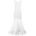 thumbnail image 1 of PrettyGuide Women's 1920s Vintage Sequin Dress Gatsby Flapper Formal Summer O Neck Glitter Long Mesh Evening Prom Dress, 1 of 7