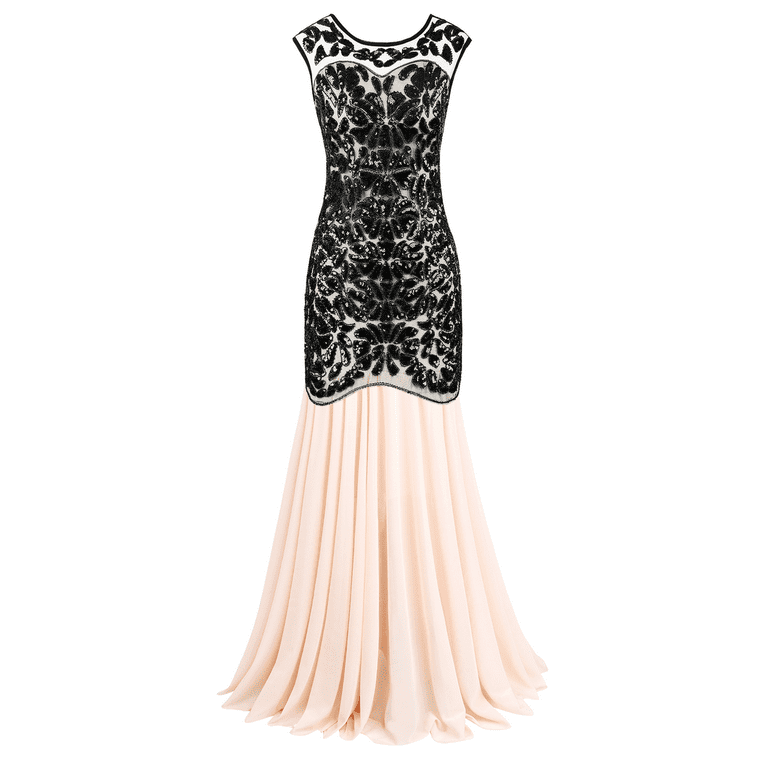 Sexy O-neck Long Sleeve Vintage Sequin Evening Dress Sexy O-neck Long Sleeve Vintage Sequin Evening Dress