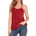 thumbnail image 1 of PrettyGuide Women's All Over Sequin Top Shimmer Strappy Camisole Sparkly Tank Tops Party Shirts, 1 of 7