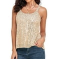 thumbnail image 1 of PrettyGuide Women's All Sequin Tank Tops Loose Flowy Sparkly Camisole Vest Club Party Shirt Top, 1 of 8