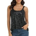 thumbnail image 1 of PrettyGuide Women's All Sequin Tank Tops Loose Flowy Sparkly Camisole Vest Club Party Shirt Top, 1 of 8