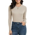 thumbnail image 1 of PrettyGuide Women's Crewneck Sweater Long Sleeve Slim Fit Basic Ribbed Knit Casual Tops Pullover Sweater, 1 of 9