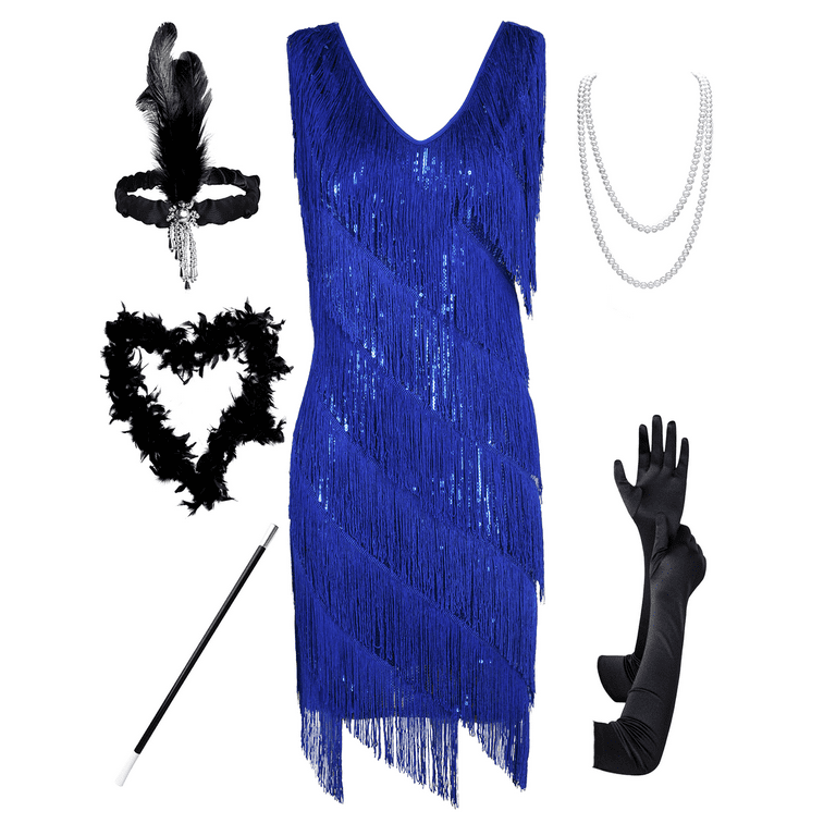 Navy blue flapper dress online