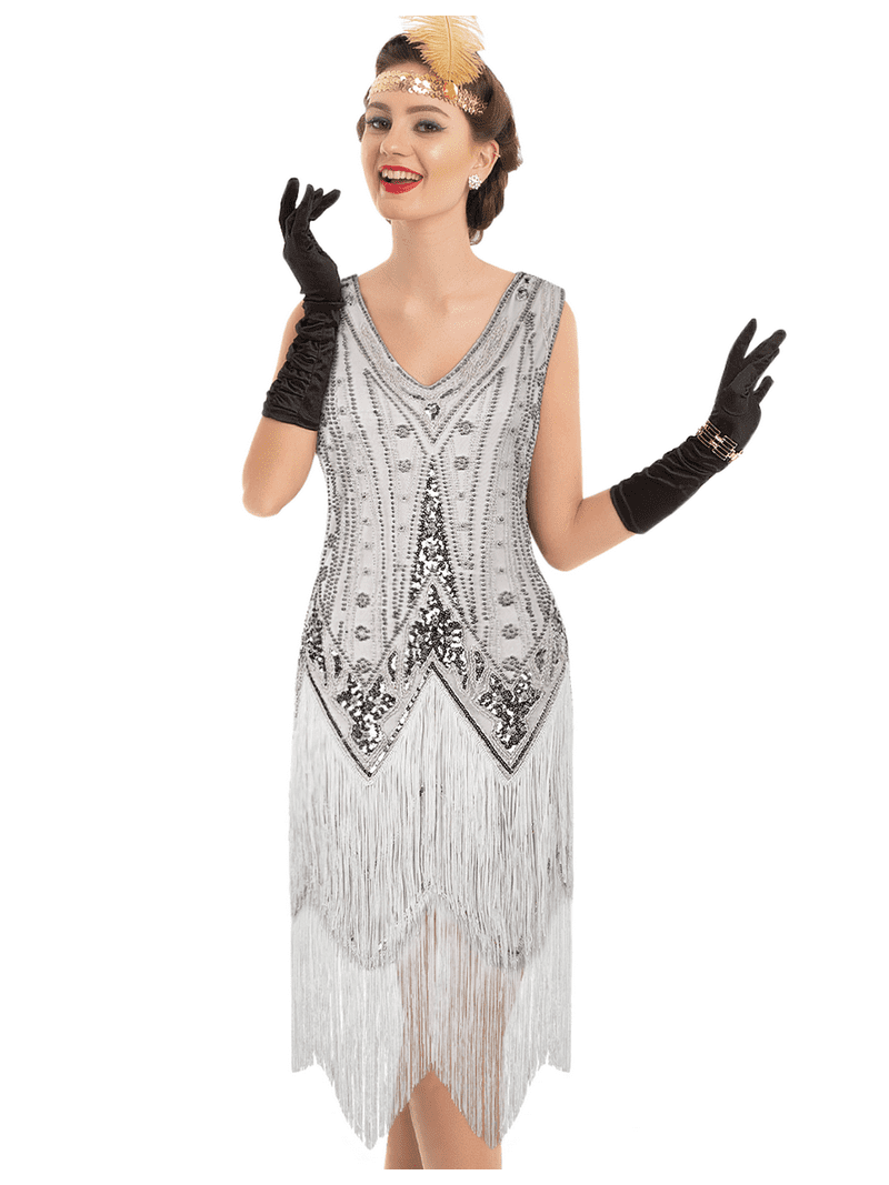 drop waist flapper dress 1920s Silk & Lace Flapper's Dress – Swank Vintage main image 1