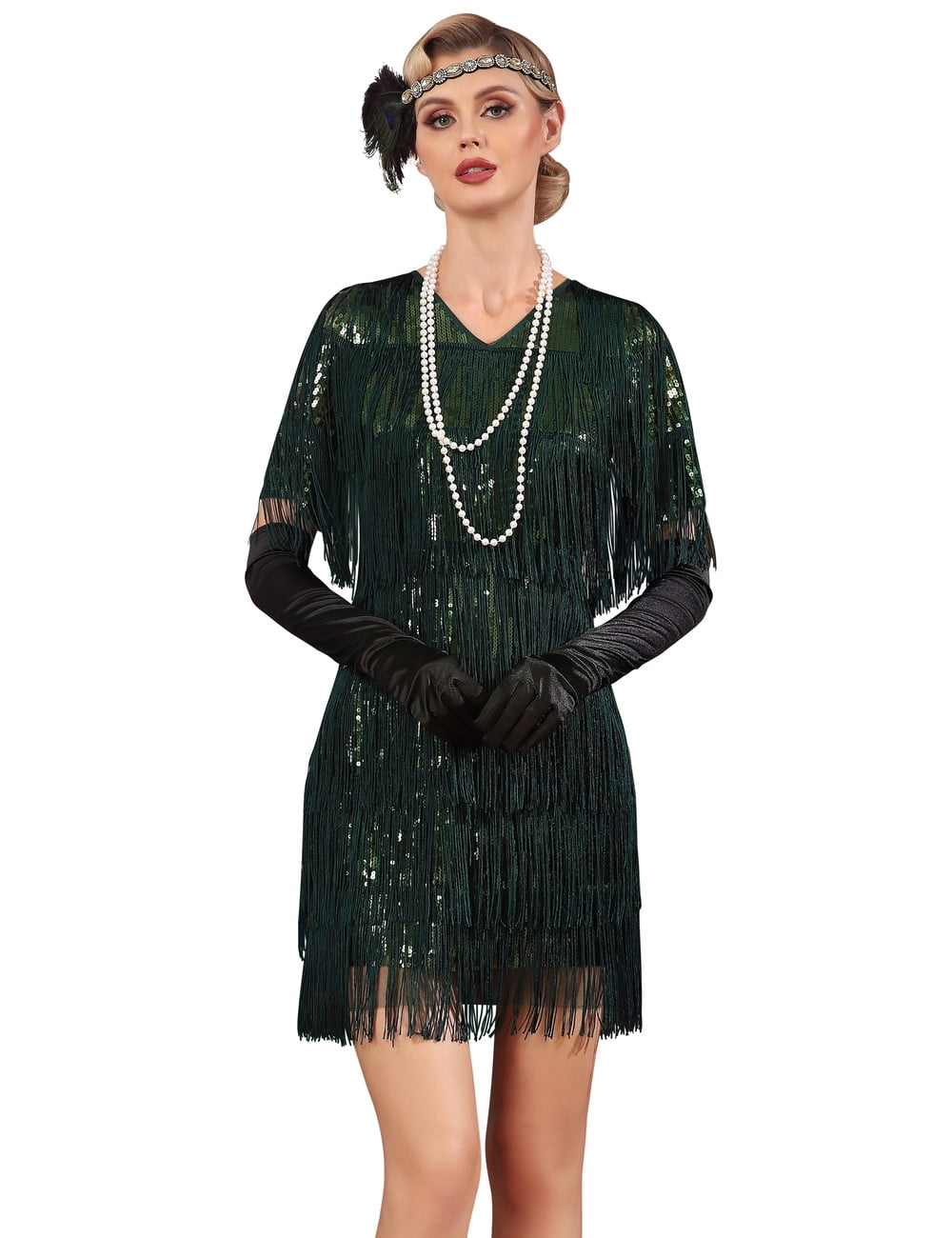 chinese dress ladies 1920s Blue Evelyn Plus Size Gatsby Dress – Flapper Boutique