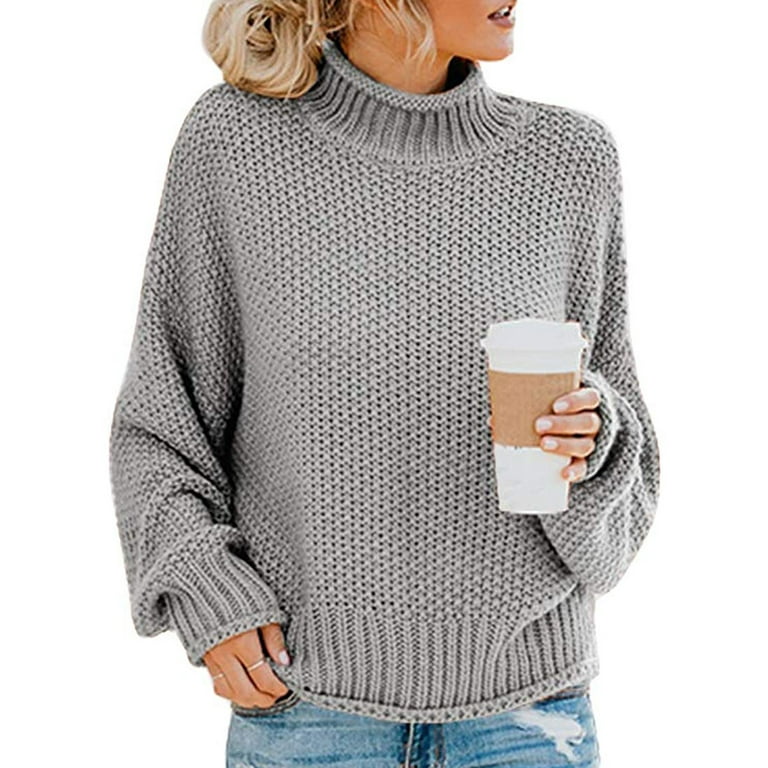Mock neck top dolman sweater
