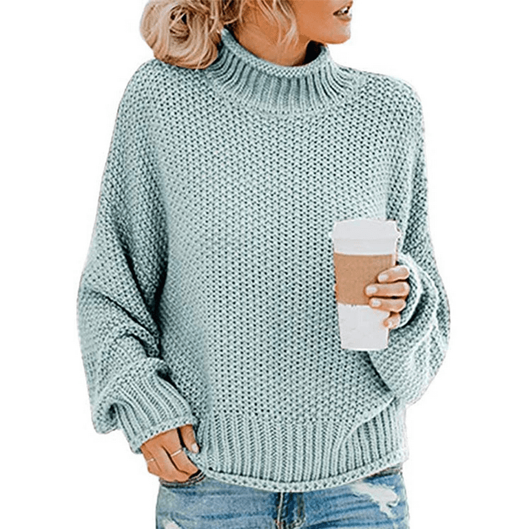 Mint green turtleneck sweater sale