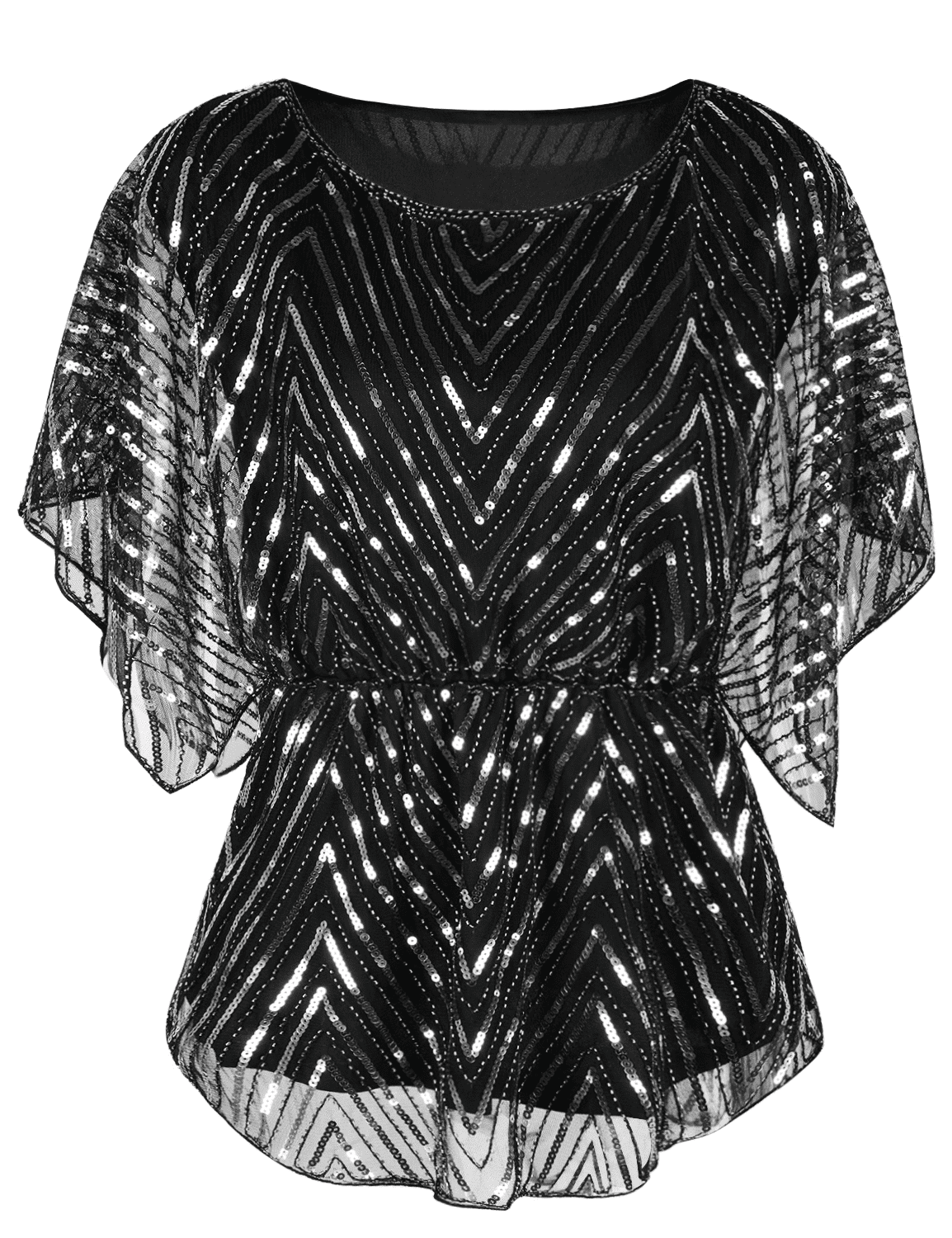 PrettyGuide Women s Sequin Blouse Tops Sparkly Beaded Evening Formal Party Dressy Tops Walmart