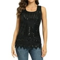 thumbnail image 1 of PrettyGuide Women's Sequin Top Flowy Sparkly Cocktail Tank Party Dressy Tops, 1 of 6