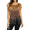 thumbnail image 1 of PrettyGuide Women's Sequin Top Shimmer Glitter Loose Bat Sleeve Party Tunic Tops, X-Large, 1 of 4