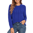 thumbnail image 1 of PrettyGuide Women's Sweater Crewneck Cable Knit Long Sleeve Pullover Tops, 1 of 6