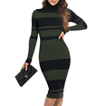 thumbnail image 1 of PrettyGuide Women's Turtleneck Sweater Dress Long Sleeve Ribbed Knit Stretch Midi Bodycon Dresses, 1 of 7