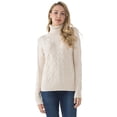 thumbnail image 1 of PrettyGuide Women's Turtleneck Sweater Long Sleeve Cable Knit Sweater Pullover Tops, 1 of 5