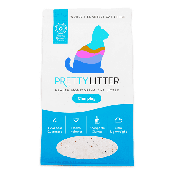 PrettyLitter Clumping Health Monitoring Cat Litter, Unscented, 10 lb Bag