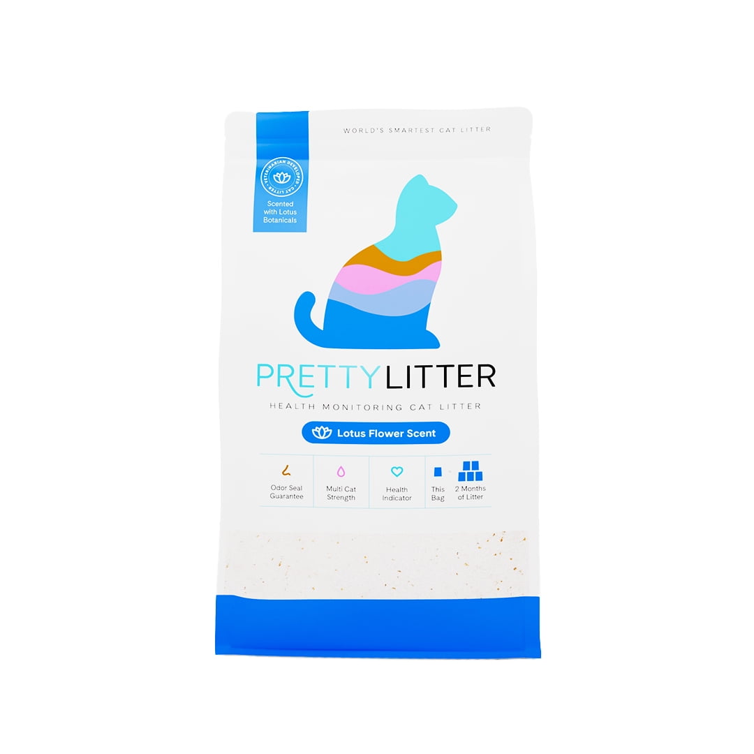 PrettyLitter Health Monitoring Cat Litter, Lotus Flower Scent, 8 lb