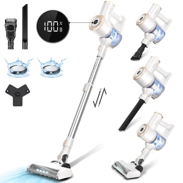 Prettycare Cordless Stick Vacuum Cleaner Lightweight for Carpet Floor Pet Hair with 2200mAh Rechargeable Battery W200